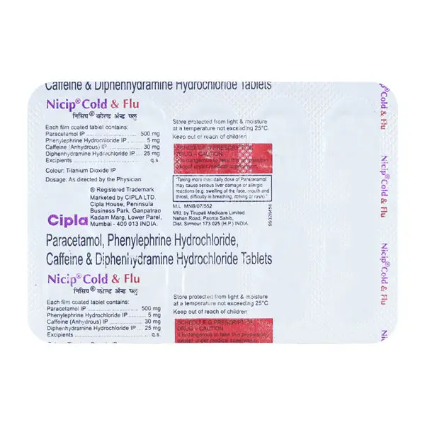 Nicip Cold & Flu Tablet